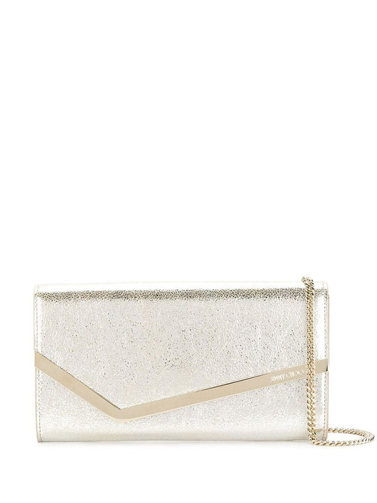 Emmie Leather Glitter Pouch