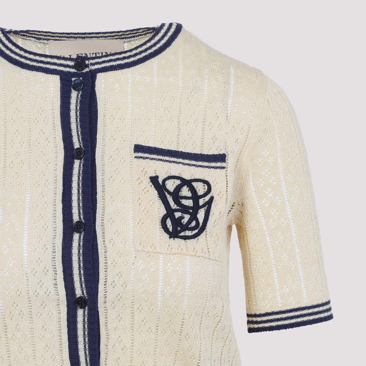 Valentino Cardigan - Nude & Neutrals | e5115287d3f563b7036b3ba6187bbb81e2a8f398