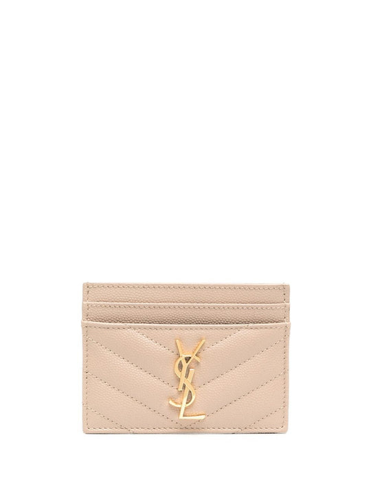 Cassandre MatelassÉ Card Case In Grain De Poudre Leather