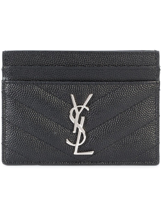 Cassandre MatelassÉ Card Case In Grain De Poudre Leather