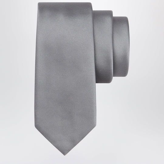 Grey Silk Tie