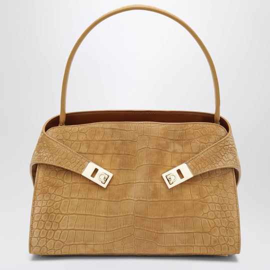 Hug Soft M Shoulder Bag In Natural Crocodile-Effect