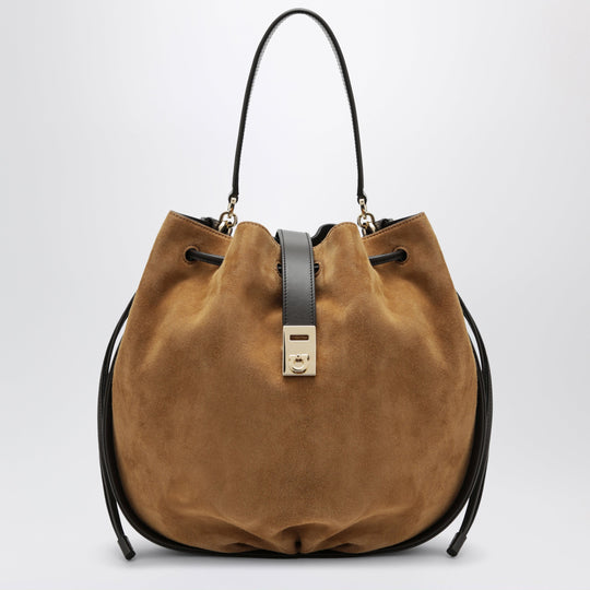 Hug Bucket Bag With Buckle In Natural