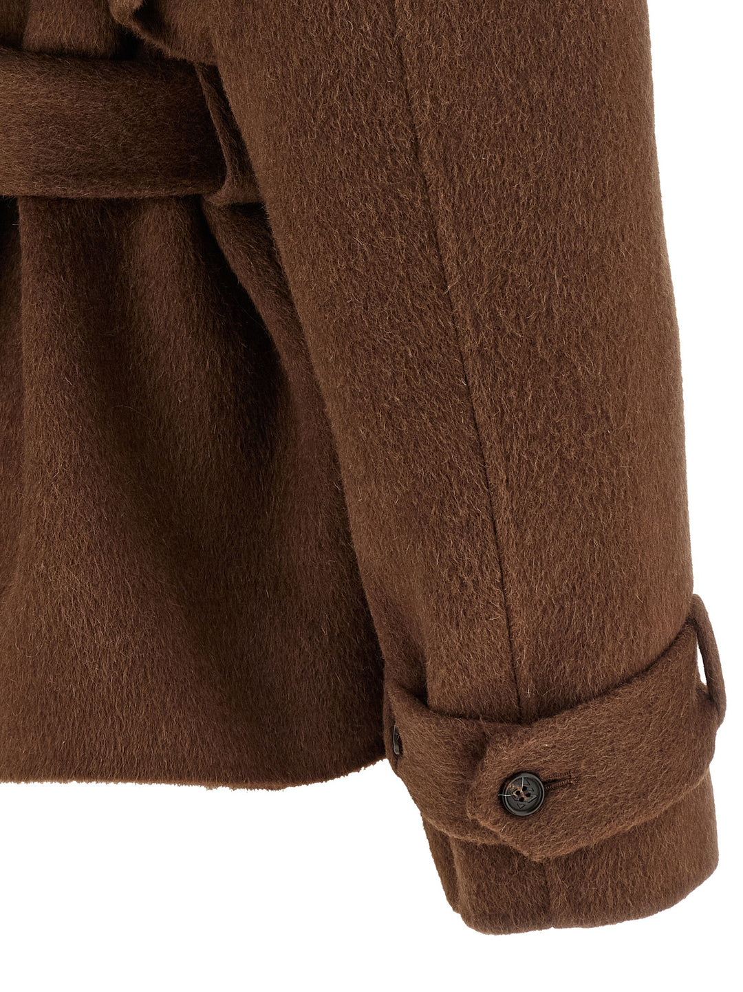 Giuseppe Di Morabito Shearling Neck Coat Coats and Trench Coats - Brown | c2524fba0d11f828eaabaf2fc819df8da61d9cef