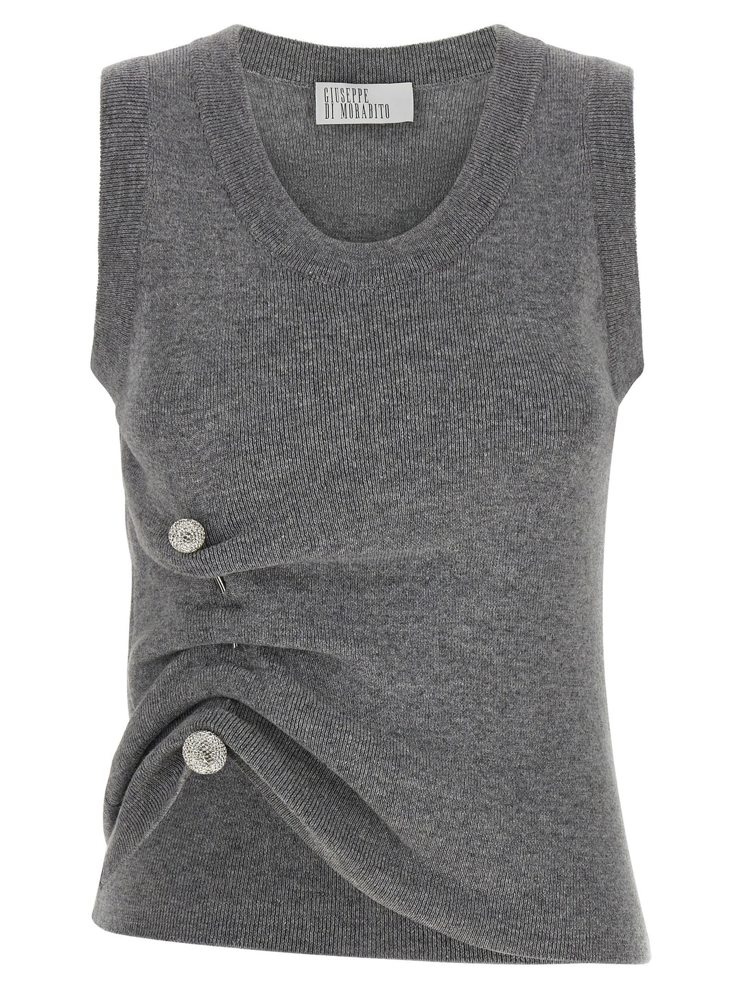 Giuseppe Di Morabito Jewel Brooch Top Tops - Gray | 23db09509fa9073ea6b1c1051c33000d9f8f9681