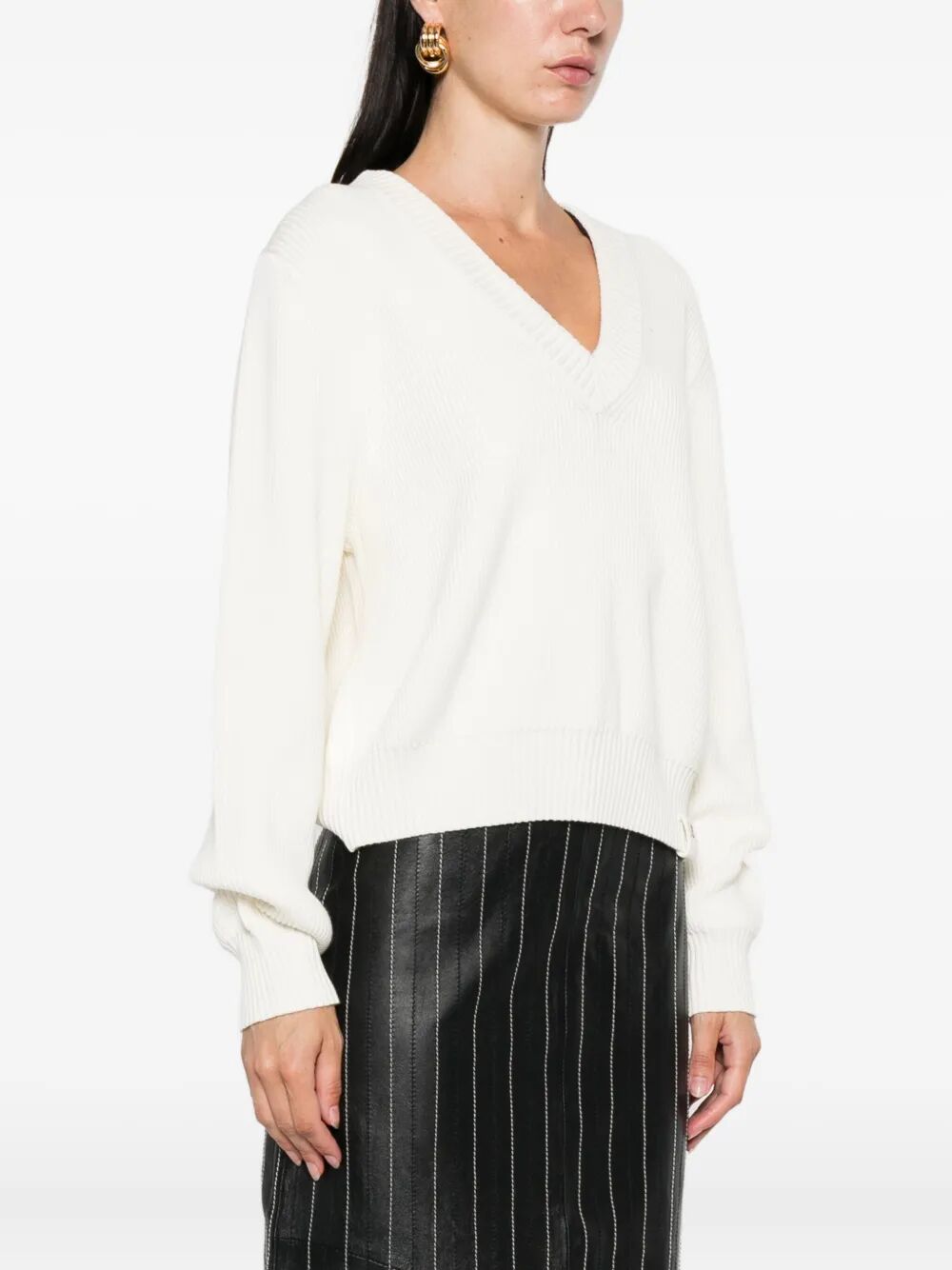Victoria Beckham V neck - White | 3b00b8266f7a197611e8b1ef3a2134eea6edbb5d