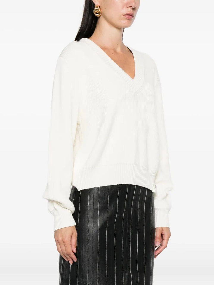 Victoria Beckham V neck - White | 3b00b8266f7a197611e8b1ef3a2134eea6edbb5d