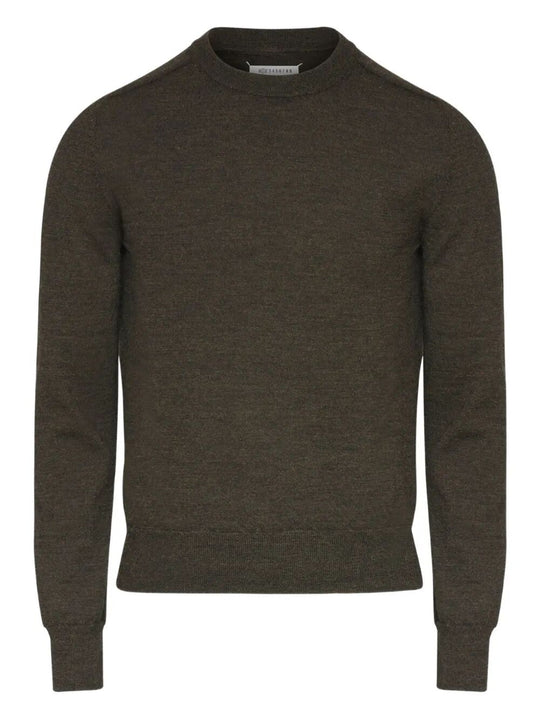 Wool Sweater With Elbow Patches