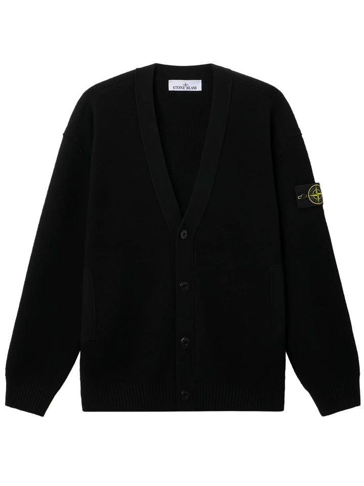 Stone Island Cardigan - Black | a5939899c007e10db5f7ff7b4cae153954cb23ef