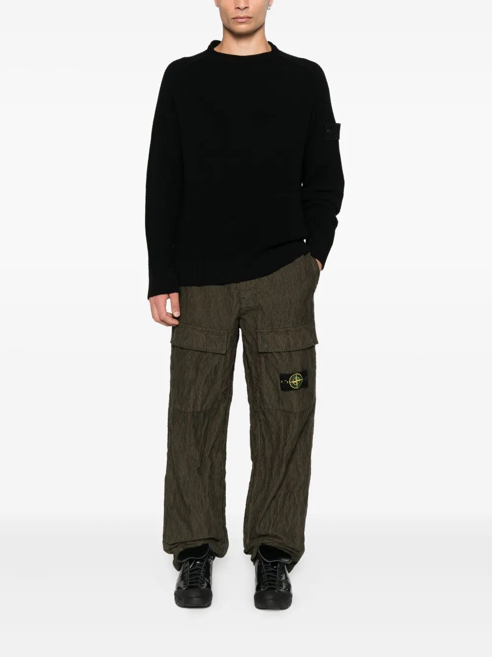 Stone Island Round neck - Black | 017ac071018b84f64616e407fffa0993d9a12d6a