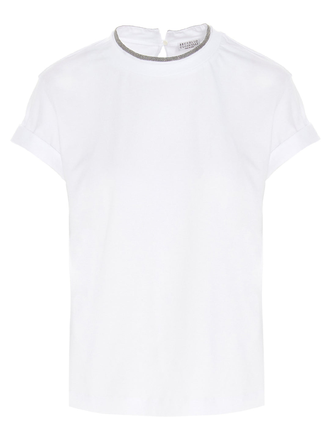 Brunello Cucinelli Monile Jersey T-shirt - White | d891d81a84085ce89f11691d9a264c1d9b6431a7