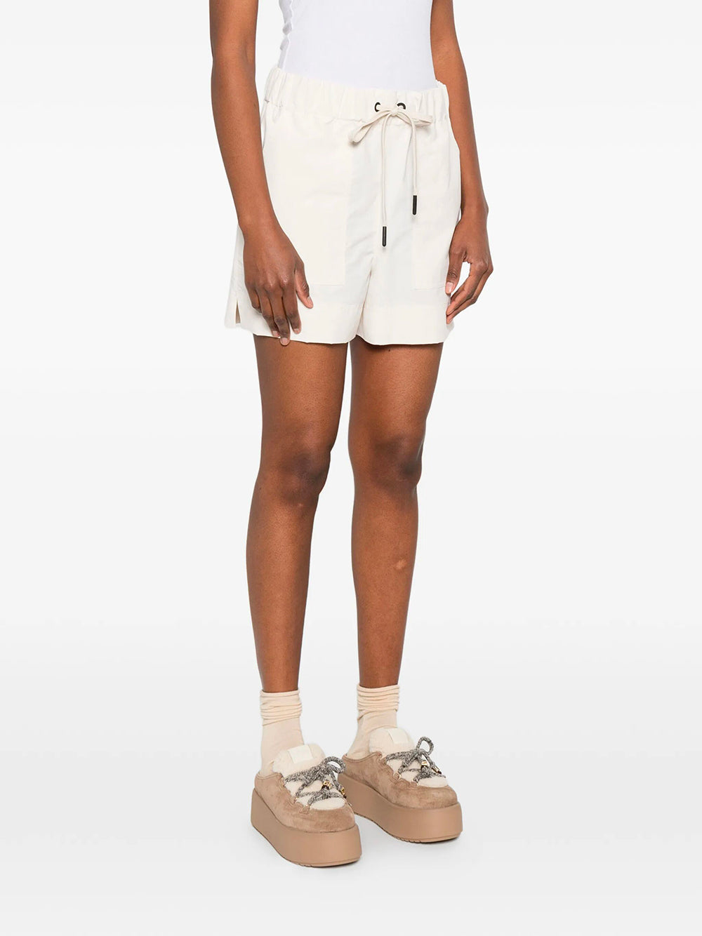 Moncler Short - White | ca3b6258bdc26e1219013700e20f1ae72c8cf59a