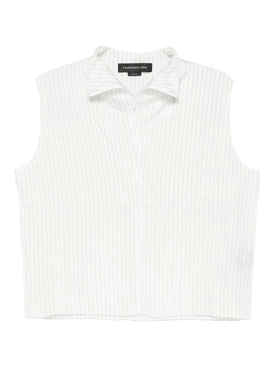 Sleeveless Blouse With Zip