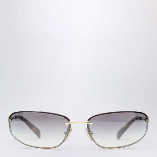 Miu Nocturne Sunglasses In Light Gold Metal