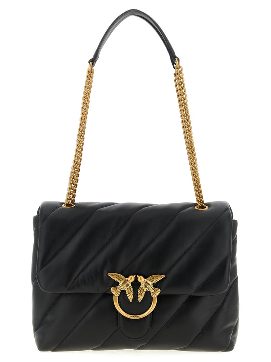 Love Big Puff Crossbody Bags Black