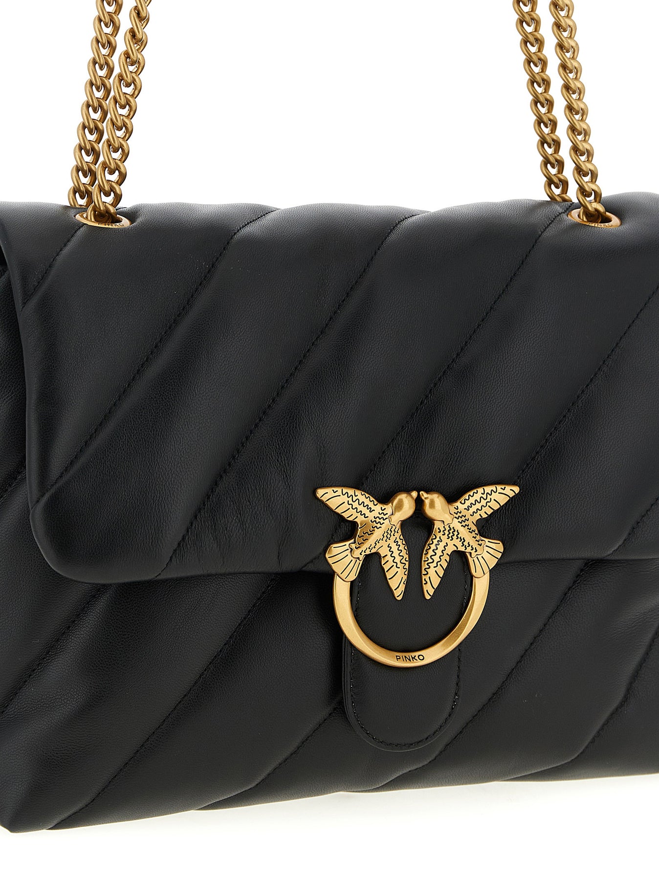 Pinko Love Big Puff Crossbody Bags - Black | 91918034ca3330ebe3085185aab0d2e2ecc9a6f9