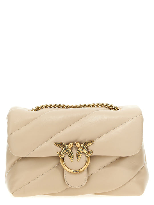 Classic Love Puff Crossbody Bags Beige