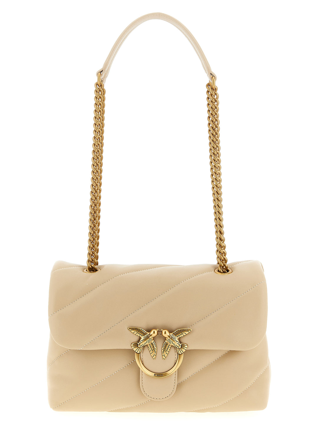 Pinko Classic Love Puff Crossbody Bags - Beige | 30d5f9c02a96ff8c9bd255ceb0b63d2c5bf789e3
