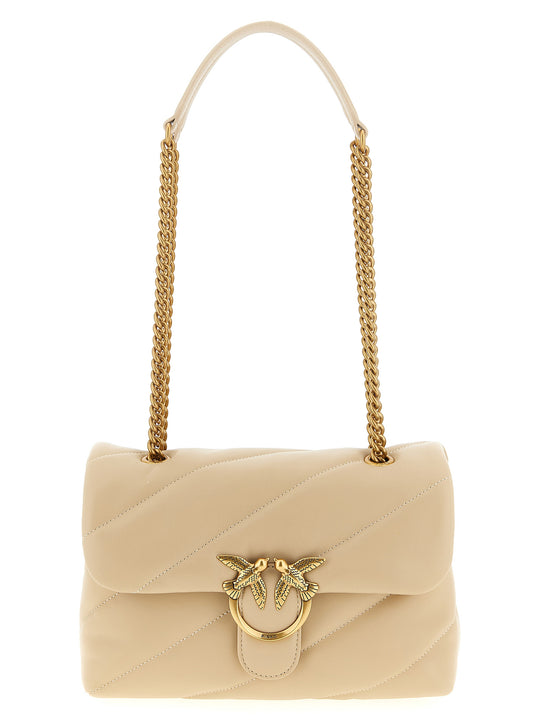 Classic Love Puff Crossbody Bags Beige