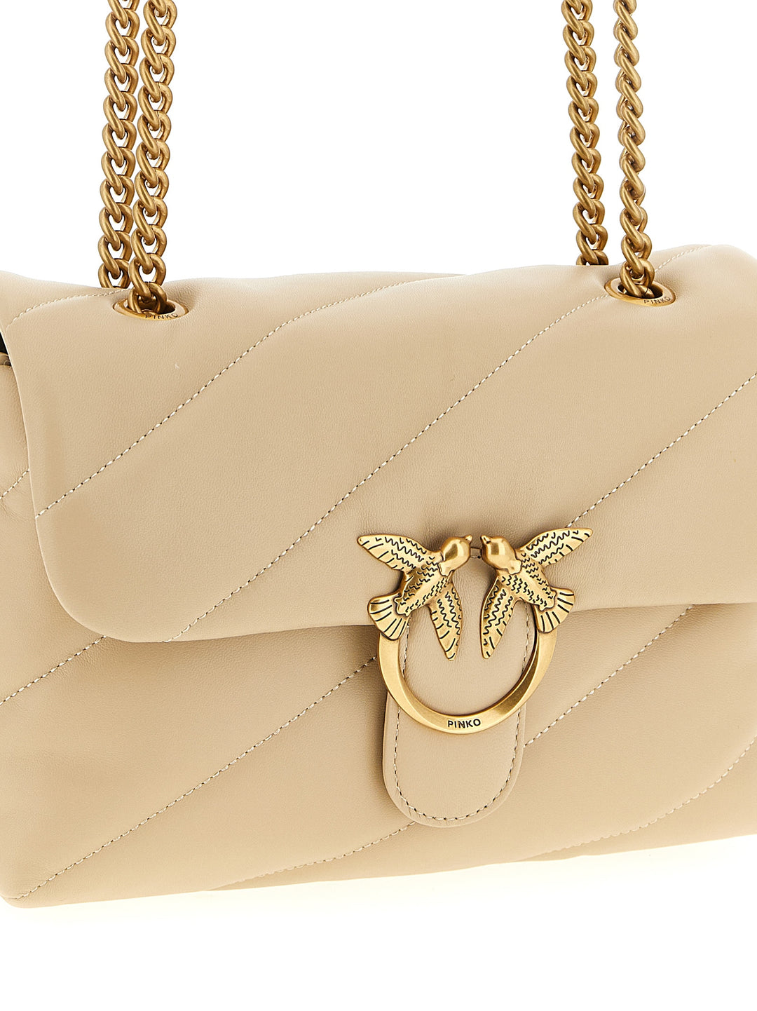 Pinko Classic Love Puff Crossbody Bags - Beige | aa867585f247b2c54b38cb5e336155e1fbd7d645