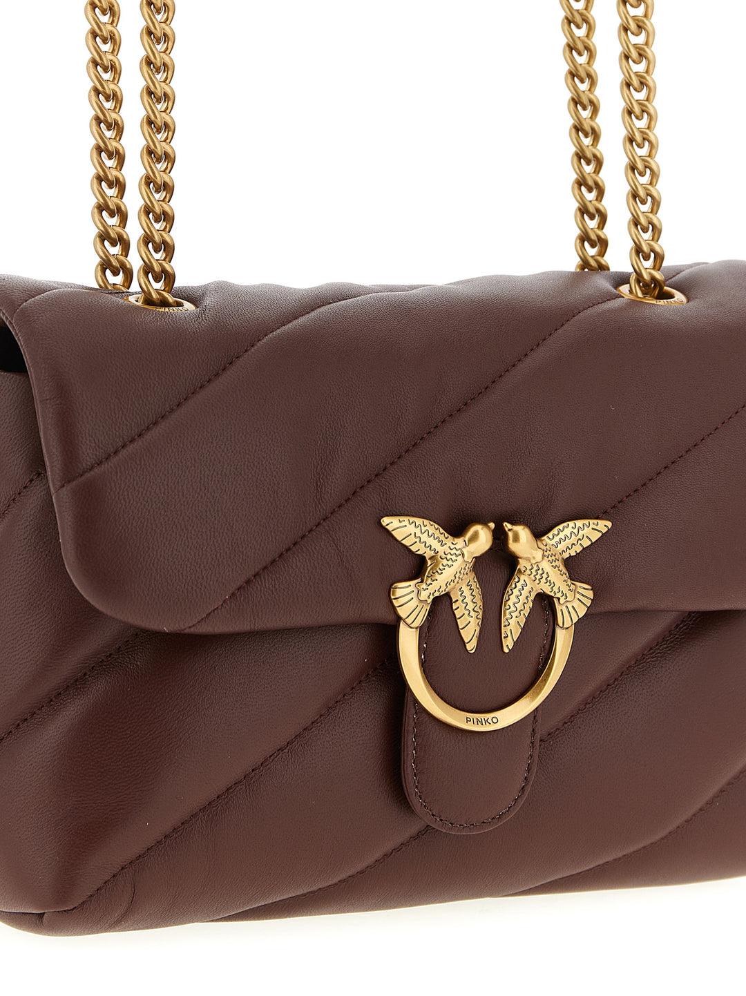 Pinko Classic Love Puff Crossbody Bags - Bordeaux | 9c579c17289c546e1967ab177952808d4607c794