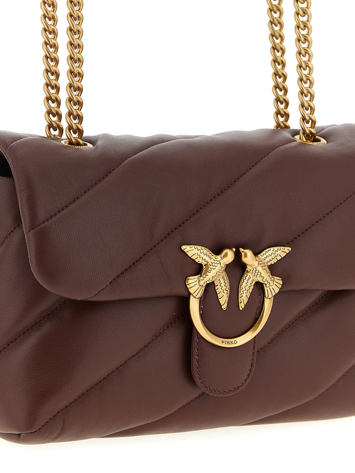 Pinko Classic Love Puff Crossbody Bags - Bordeaux | 9c579c17289c546e1967ab177952808d4607c794