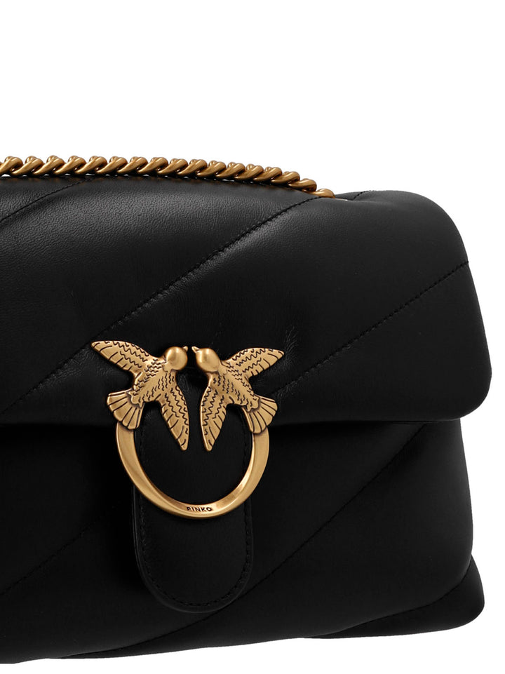 Pinko Classic Love Puff Crossbody Bags - Black | 0b893cf8ef5257abaed488b27988f7a22f3447ef