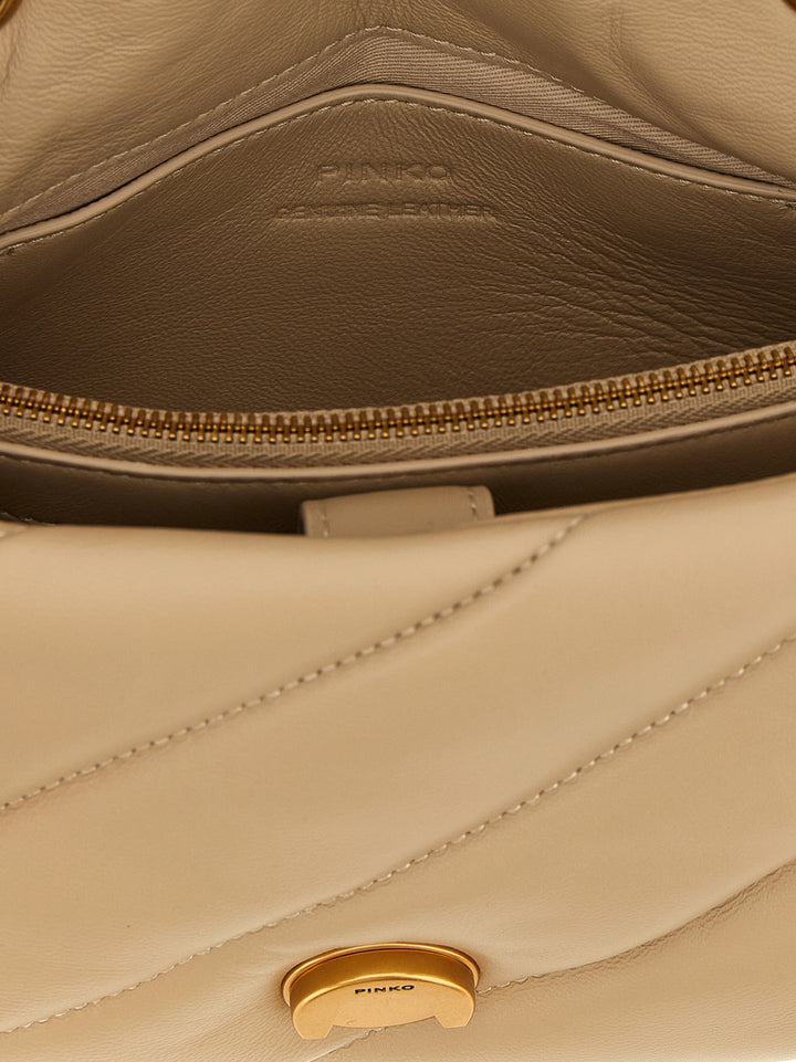 Pinko Mini Love Puff Crossbody Bags - Beige | 0445d3b0d6419c3abf94b8cb4d9bf63651826010