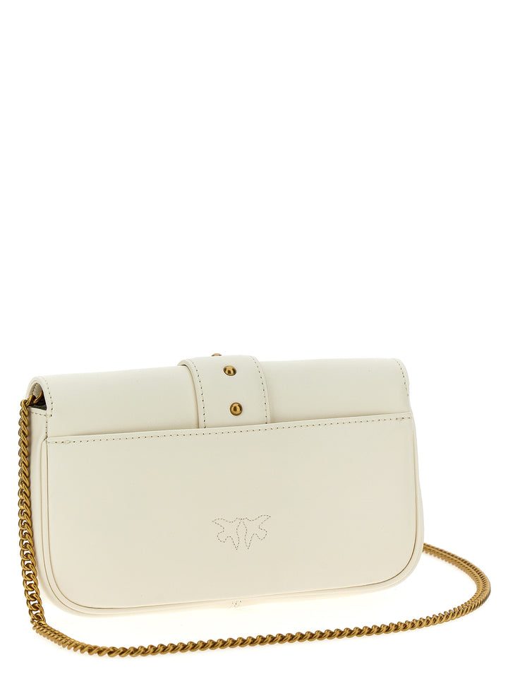 Pinko Pocket Love One Crossbody Bags - White | d446baaf3dd81367bf65b0379f95a2bf0eb85868