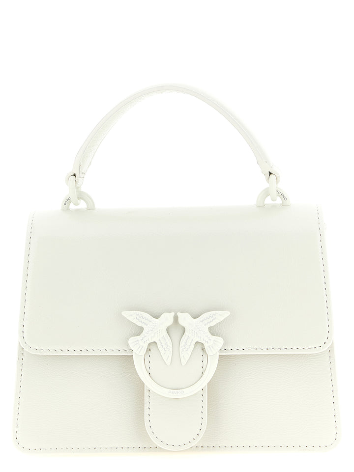 Pinko Mini Love One Light Hand Bags - White | dfec19ee0000b02066afd5d543109a6215d5a210