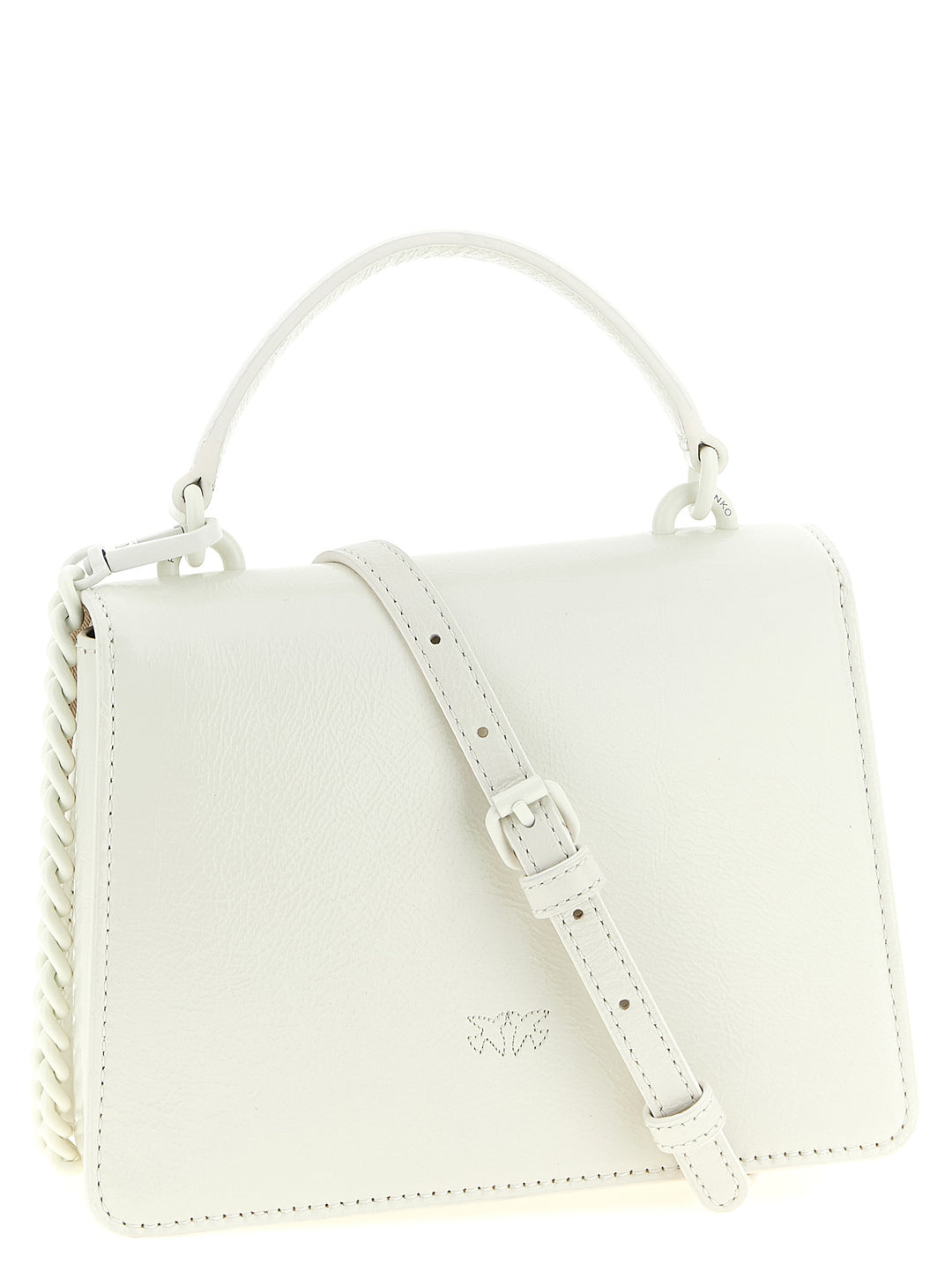 Pinko Mini Love One Light Hand Bags - White | 4a281cef50b26b0e09ffd3693b7218bdcd404b4b
