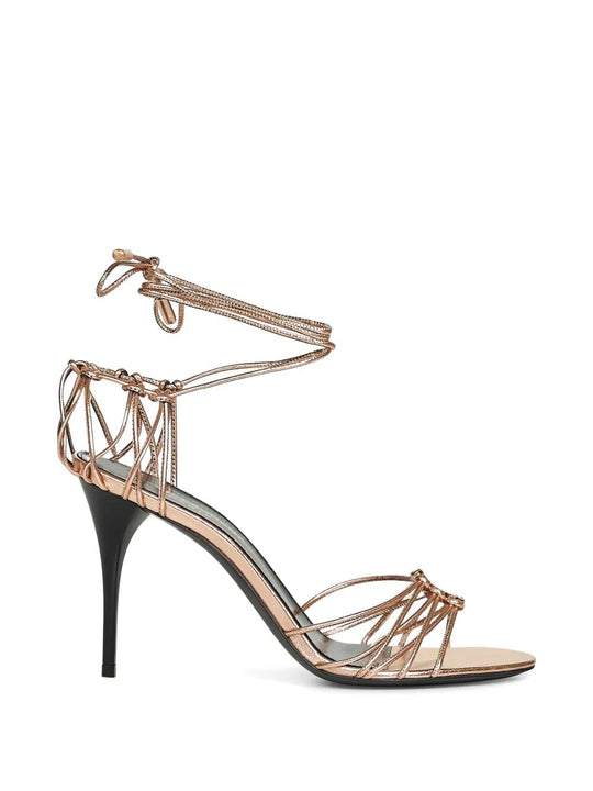 Babylone 90 Metallic Leather Sandals