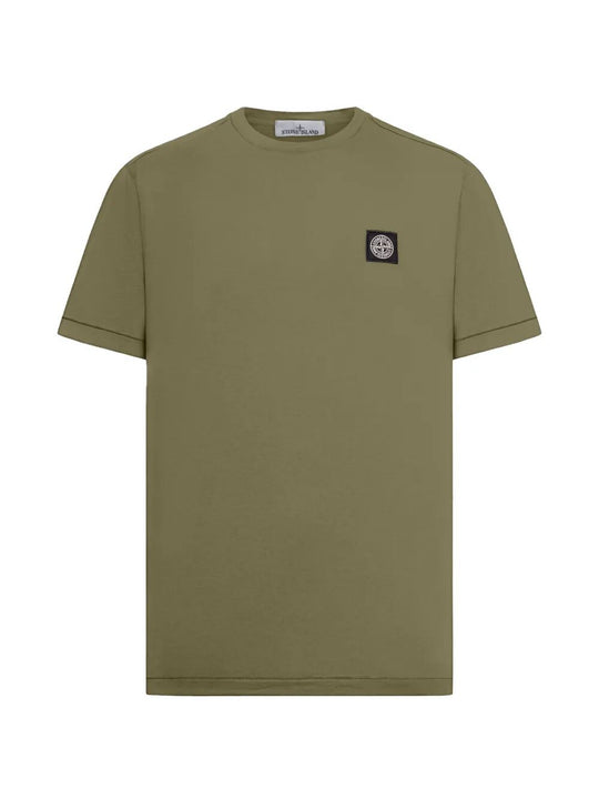 Slim Fit Cotton Jersey T-Shirt With Compass Patch