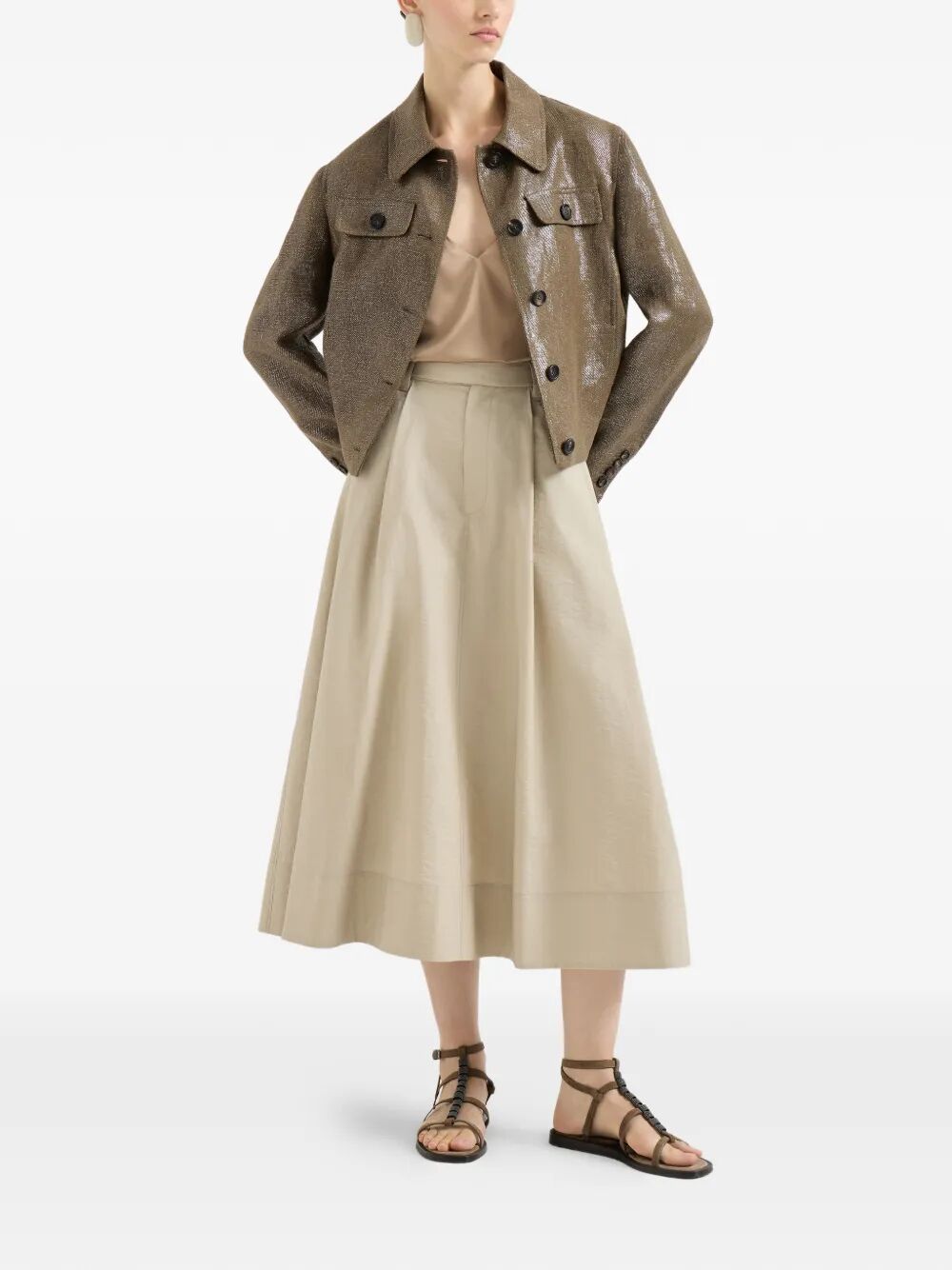 Brunello Cucinelli Midi skirts - Nude & Neutrals | 094c3a293ef1d25b98c5619fdaf6a5f0ad6fe3f3