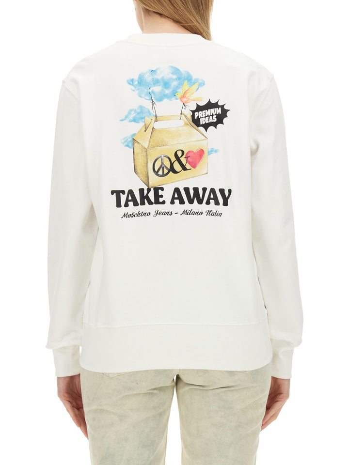 Moschino Jeans Sweatshirts - White | Wanan Luxury