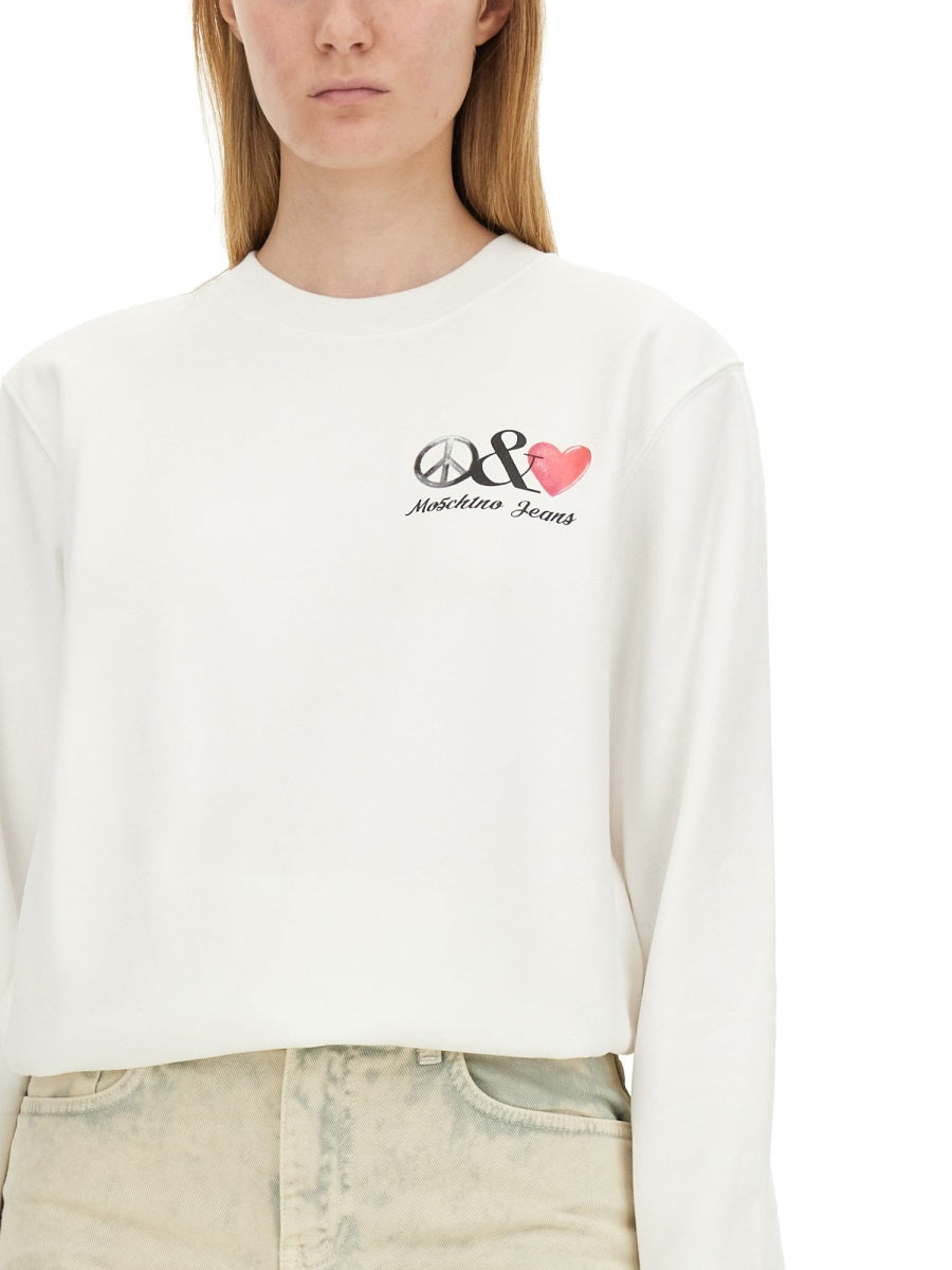 Moschino Jeans Sweatshirts - White | Wanan Luxury