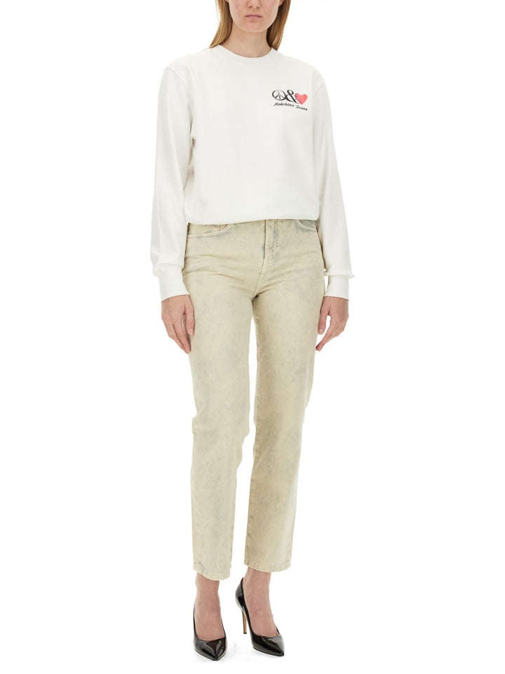 Moschino Jeans Sweatshirts - White | Wanan Luxury