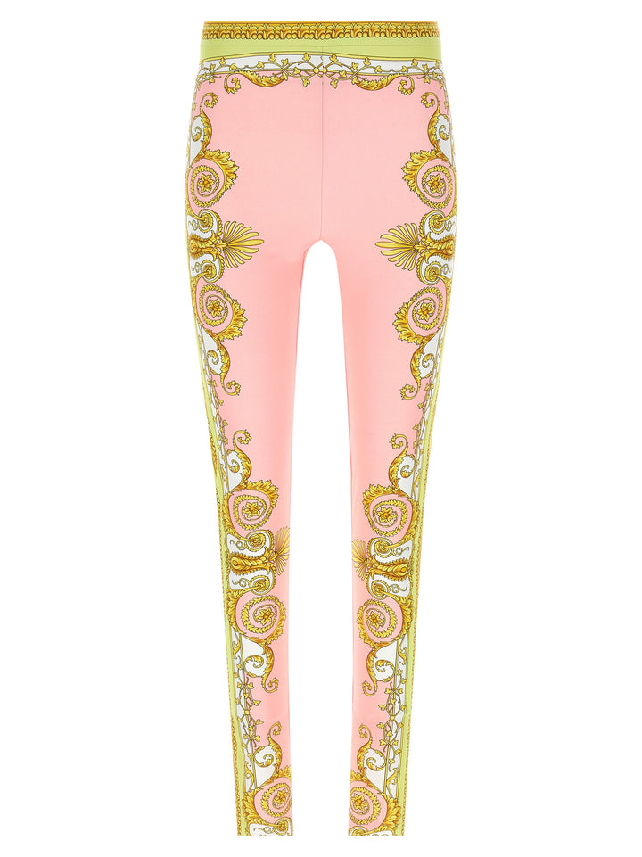 Versace Spring Barocco Leggings - Pink | 92d1334449f35ae06061b68ff9cb40a416eaa2cf