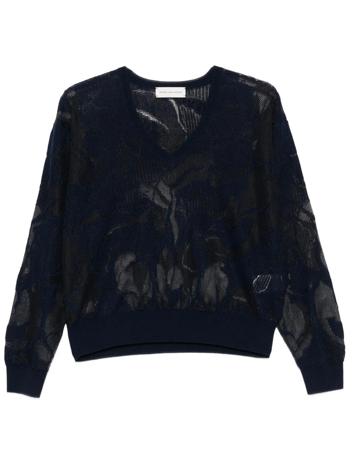 Dries Van Noten V neck - Blue | fffe67e2bebc30e042a03a892b8d97d0fa15f0a7