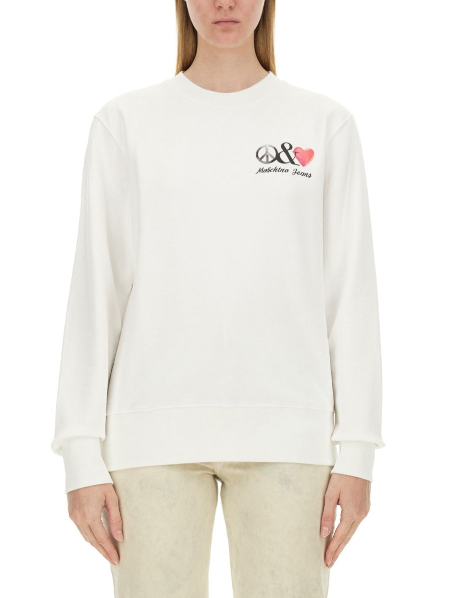 Moschino Jeans Sweatshirts - White | Wanan Luxury