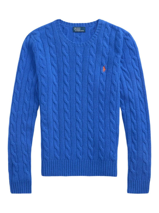 Cable Wool And Cashmere Crewneck Jumper