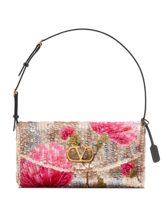 Small Devain Embroidered Shoulder Bag