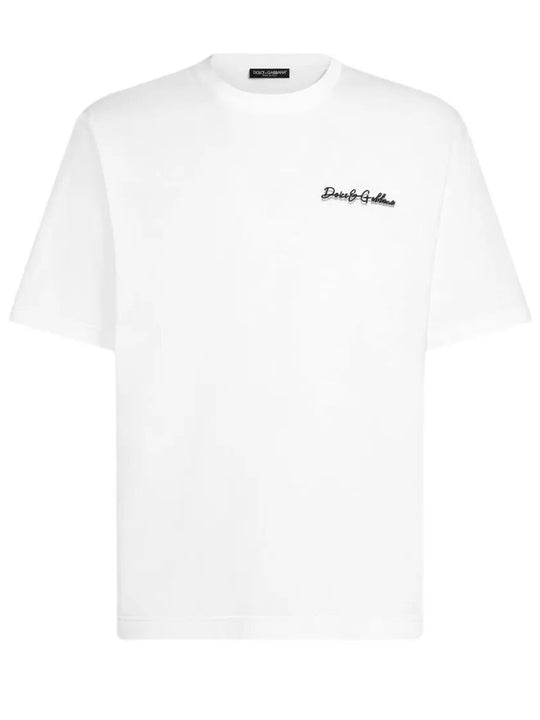 Cotton T-Shirt With Logo Embroidery