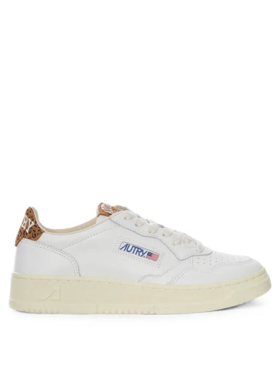 Medalist Low Sneakers In White And Leopard