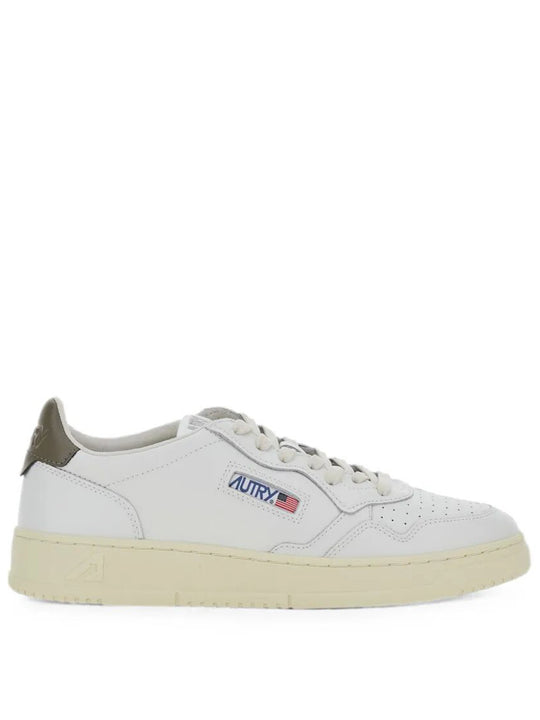 Medalist Low Sneakers In White And Chocolate Leather