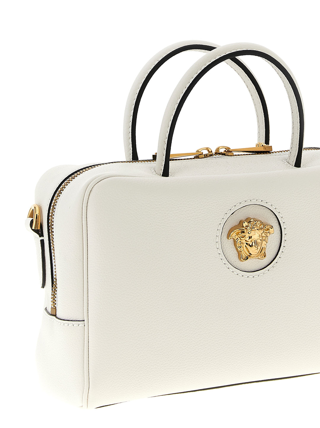 Versace La Medusa Hand Bags - White | 7df897bad74264c43e3a98540a873e0ade37f349