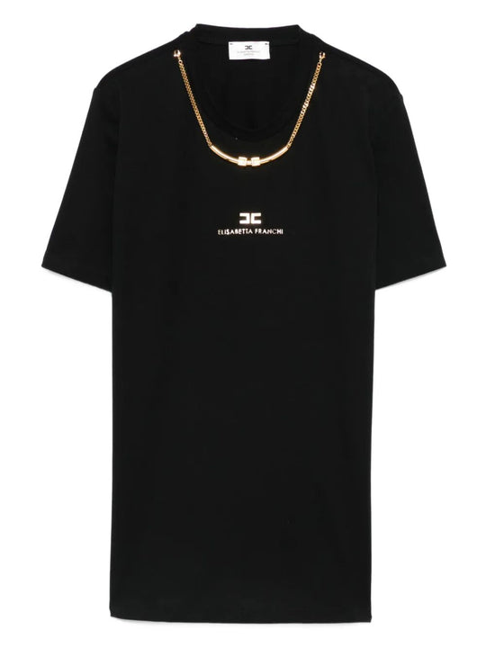 Cotton Jersey T-Shirt With Necklace
