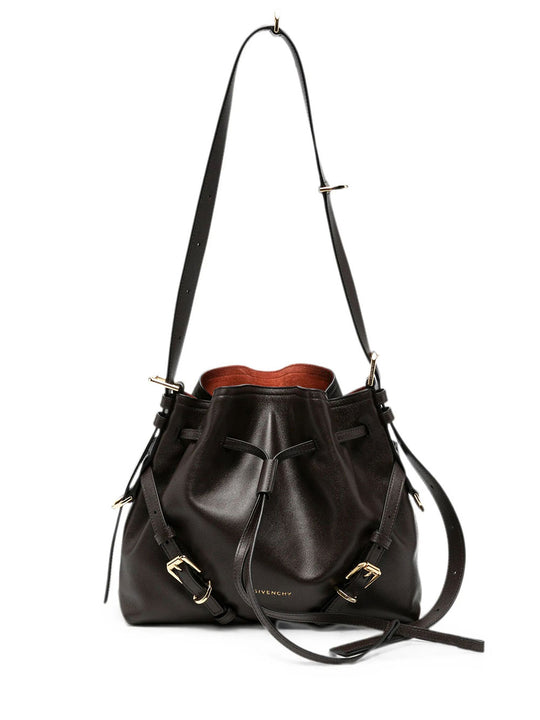 Small Voyou Bucket Bag In Shiny Leather