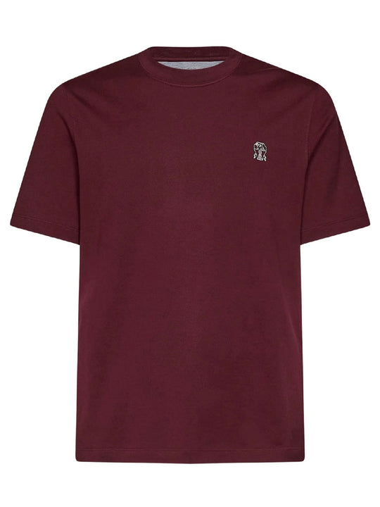 Cotton Jersey Crew Neck T-Shirt With Logo