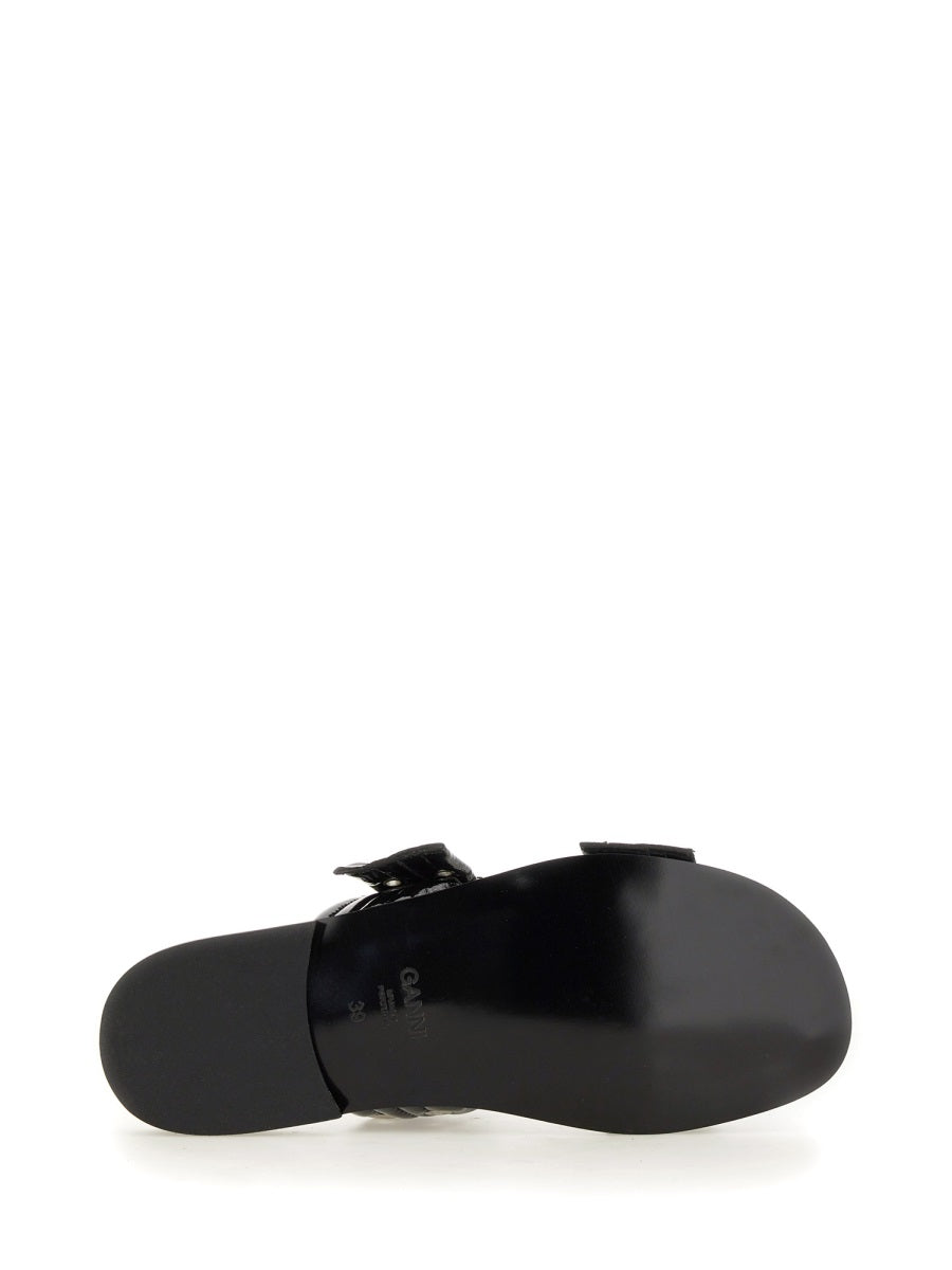 Ganni Sandals - Black | Wanan Luxury